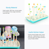 Lade das Bild in den Galerie-Viewer, Intirilife Abtropfgitter Trockenständer für Babyflaschen und Accessoires in Blau - Weiß - 30 x 19 x 20.4 cm - Zum schnellen und unkomplizierten Trocknen in der eigenen Küche