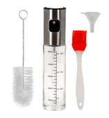 Lade das Bild in den Galerie-Viewer, Intirilife 4-teiliges Ölsprüher Set Sprühflasche 100 ml Füllmenge - 3.9 x 18 cm - Set mit Backpinsel, Flaschenbürste und Öltrichter - Zum Kochen Grillen BBQ Salate Pasta für Öl oder Essig