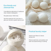 Lade das Bild in den Galerie-Viewer, Intirilife 6-teiliges Trocknerbälle Set aus weißer Baumwolle - 7 cm Durchmesser - Wiederverwendbar Trockenball für Wäschetrockner Reduziert Falten Kann mit Duft beträufelt werden für duftene Kleidung