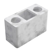 Lade das Bild in den Galerie-Viewer, Intirilife Zahnbürsten Halterung Badezimmer Ständer in Mamor Muster aus weißem Resin - 15.7 x 6.8 x 9.2 - Organizer zum ordentlichen Aufbewahren von Zahnbürsten und Badezimmer Zubehör Makeup Kosmetik