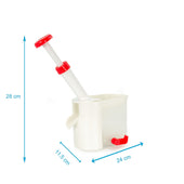 Lade das Bild in den Galerie-Viewer, Intirilife Kirschentkerner Kirschkernbohrer aus Kunststoff in Weiß - Rot - 24 x 11.5 x 28 cm - Kirschentsteinerum leichten Entfernen von Frucht- und Obstkernen