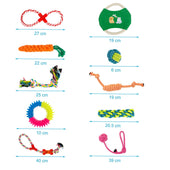 Lade das Bild in den Galerie-Viewer, Intirilife 10x Hunde Spielzeug Kauspielzeug aus Baumwolle - Spielzeug für Hunde Katzen Haustiere zum Kauen für ideale Zahnpflege zum Spielen und Entspannen