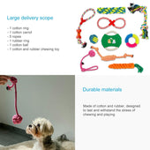 Lade das Bild in den Galerie-Viewer, Intirilife 10x Hunde Spielzeug Kauspielzeug aus Baumwolle - Spielzeug für Hunde Katzen Haustiere zum Kauen für ideale Zahnpflege zum Spielen und Entspannen