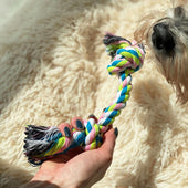 Lade das Bild in den Galerie-Viewer, Intirilife 10x Hunde Spielzeug Kauspielzeug aus Baumwolle - Spielzeug für Hunde Katzen Haustiere zum Kauen für ideale Zahnpflege zum Spielen und Entspannen