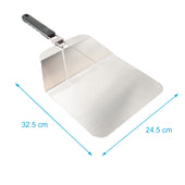 Lade das Bild in den Galerie-Viewer, Intirilife Pizzaschieber aus Edelstahl - 53.5 x 24.5 x 6.5 cm - Faltbare Pizzaschaufel mit klappbarem Griff aus rostfreiem Stahl für Pizzastein Grill oder Ofen Pizzaheber kompakt verstaubar