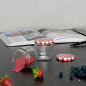 Lade das Bild in den Galerie-Viewer, Intirilife 25 Stück Einmachgläser mit Deckel - 150 ml - 6.5 x 6.5 cm -Kleine Sturzgläser Marmeladengläser Vorratsgläser mit Schraubdeckel, Gewürzglas perfekt zum Verschenken