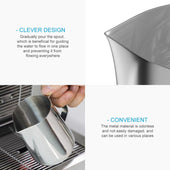 Lade das Bild in den Galerie-Viewer, Intirilife Milchkännchen aus Edelstahl - 350 ml Füllmenge - 11 x 7.8 x 9.5 cm - Milchkanne Barista Krug für aufgeschäumte Milch für schöne Muster im Kaffee Cappuccino oder heißer Schokolade