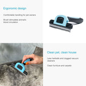 Lade das Bild in den Galerie-Viewer, Intirilife Hundebürste Tierhaarbürste für Langhaar und Kurzhaar - 13.7 x 10.3 x 4.5 cm - Deshedding Bürste für Haustiere Katzen Unterwolle und Unterfellbürste Fellpflege weniger Tierhaare