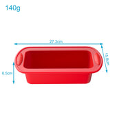 Lade das Bild in den Galerie-Viewer, Intirilife Backform aus Silikon in Rot - Außen 27.3 x 14.7 x 6.5 cm - Innen 22 x 9.7 x 6.3 cm - Kastenform, Backform für Kuchen und Brot, Backzubehör, antihaft, hitzebeständig