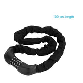 Lade das Bild in den Galerie-Viewer, Intirilife Fahrradschloss mit Zahlenschloss 1 m in Schwarz - Strapazierfähiges flexibles Kettenschloss mit 5-stelliger Zahlenkombination zum sicheren Verschließen des Fahrrads