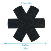 Lade das Bild in den Galerie-Viewer, Intirilife 6x Pfannenschutz Pfannenschoner aus Filz in Grau - 38 x 38 x 0.2 cm - Topfschutz Stapelschutz Untersetzer zum Schutz vor Kratzern hitzebeständig