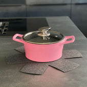 Lade das Bild in den Galerie-Viewer, Intirilife 6x Pfannenschutz Pfannenschoner aus Filz in Grau - 38 x 38 x 0.2 cm - Topfschutz Stapelschutz Untersetzer zum Schutz vor Kratzern hitzebeständig