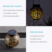 Lade das Bild in den Galerie-Viewer, Intirilife Solar Laterne Lampe aus Metall in Schwarz - 15.5 x 16.5 cm - Outdoor Gartenleuchte zur Dekoration für Balkon Garten