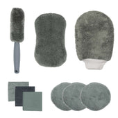 Lade das Bild in den Galerie-Viewer, Intirilife 9-teiliges Autopflege Reinigung Set - Mikrofaser Tuch Handschuh zur Autoreinigung, Wachs Reinigungstuch Pflegeset