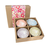 Lade das Bild in den Galerie-Viewer, Intirilife 4-teiliges Schalen-Set in 4 Farben in schickem Geschenkkarton - 11.2 x 5.8 cm - Japanisches Geschirrset im Kirschblüten Design