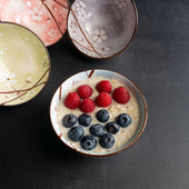 Lade das Bild in den Galerie-Viewer, Intirilife 4-teiliges Schalen-Set in 4 Farben in schickem Geschenkkarton - 11.2 x 5.8 cm - Japanisches Geschirrset im Kirschblüten Design