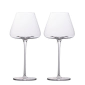 Lade das Bild in den Galerie-Viewer, Intirilife 2x Wein Glas mit modernem Design - 600 ml Füllmenge - Rotwein Glas Kelch Spülmaschinenfest Kristallglas stoßfest