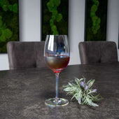 Lade das Bild in den Galerie-Viewer, Intirilife Wein Glas mit Regenbogen Schimmer und Wellenform - 440 ml Füllmenge - Weißwein Glas Kelch Spülmaschinenfest Kristallglas stoßfest