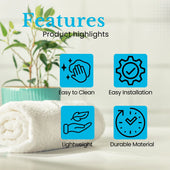 Lade das Bild in den Galerie-Viewer, Intirilife Duschkopf Handbrause mit 5 Funktionen in Silber - 24.5 x 10 x 4 cm - Universaler Brausekopf mit umweltfreundlicher Wasser-Stopp-Funktion Duschbrause Handbrausenkopf
