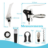 Lade das Bild in den Galerie-Viewer, Intirilife 9-teiliges Sommelier Set Zubehör für Wein in einer eleganten Holzkiste - 27 x 22 x 7 cm - Weinöffner Korkenzieher Außgießer und vieles mehr
