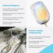 Lade das Bild in den Galerie-Viewer, Intirilife Wein Glas mit Regenbogen Schimmer und Wellenform - 440 ml Füllmenge
