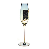Lade das Bild in den Galerie-Viewer, Intirilife Champagner Glas mit Regenbogen Schimmer und Wellenform - 200 ml Füllmenge

