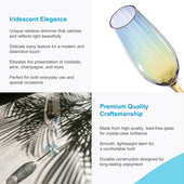 Lade das Bild in den Galerie-Viewer, Intirilife Champagner Glas mit Regenbogen Schimmer und Wellenform - 200 ml Füllmenge
