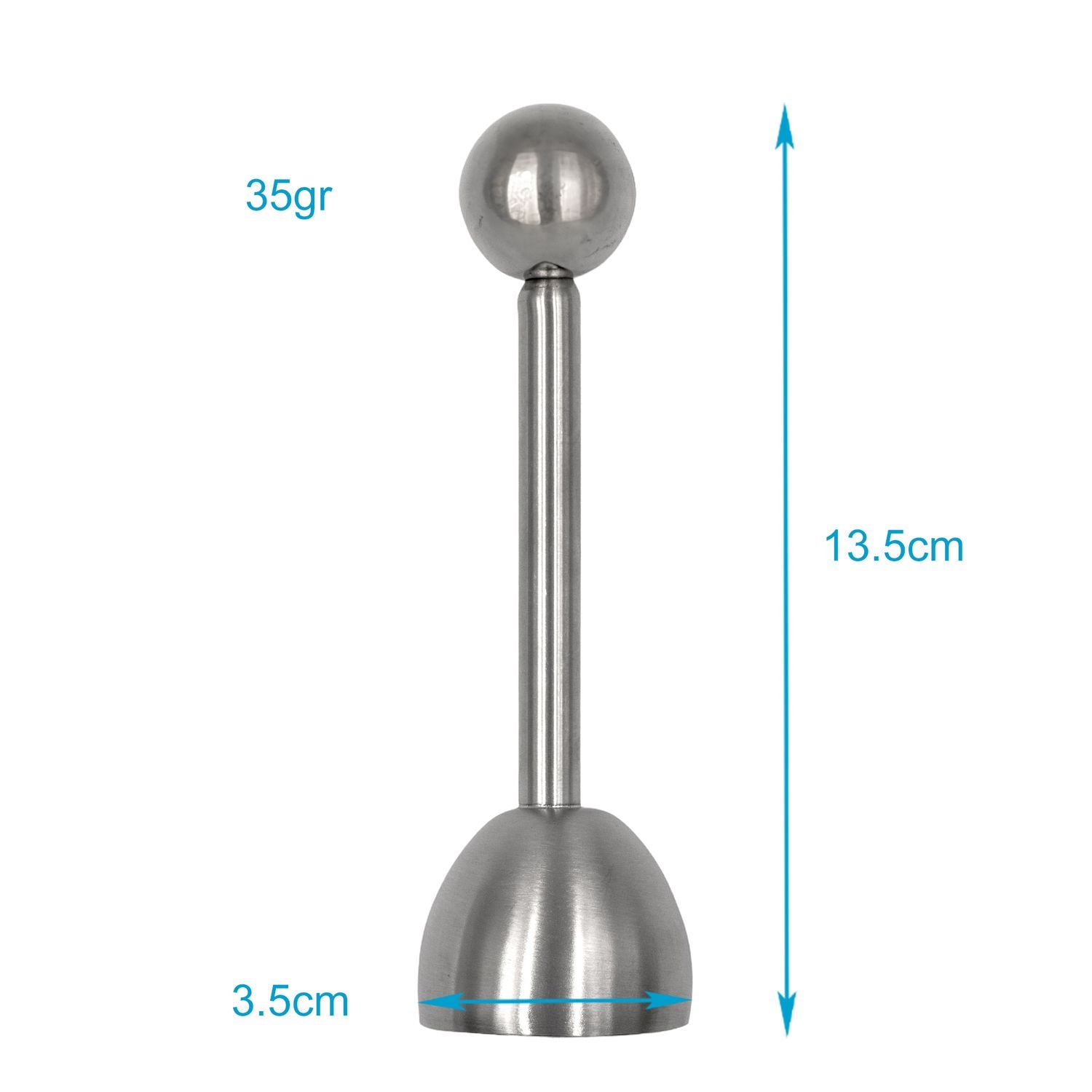 Intirilife Eierköpfer aus hochwertigem Edelstahl - Eieröffner mit Kugel- Eier Cutter- Eierköpfer für harte und weiche Eier- rostfrei, spülmaschinenfest , zeitsparend-Geschenk