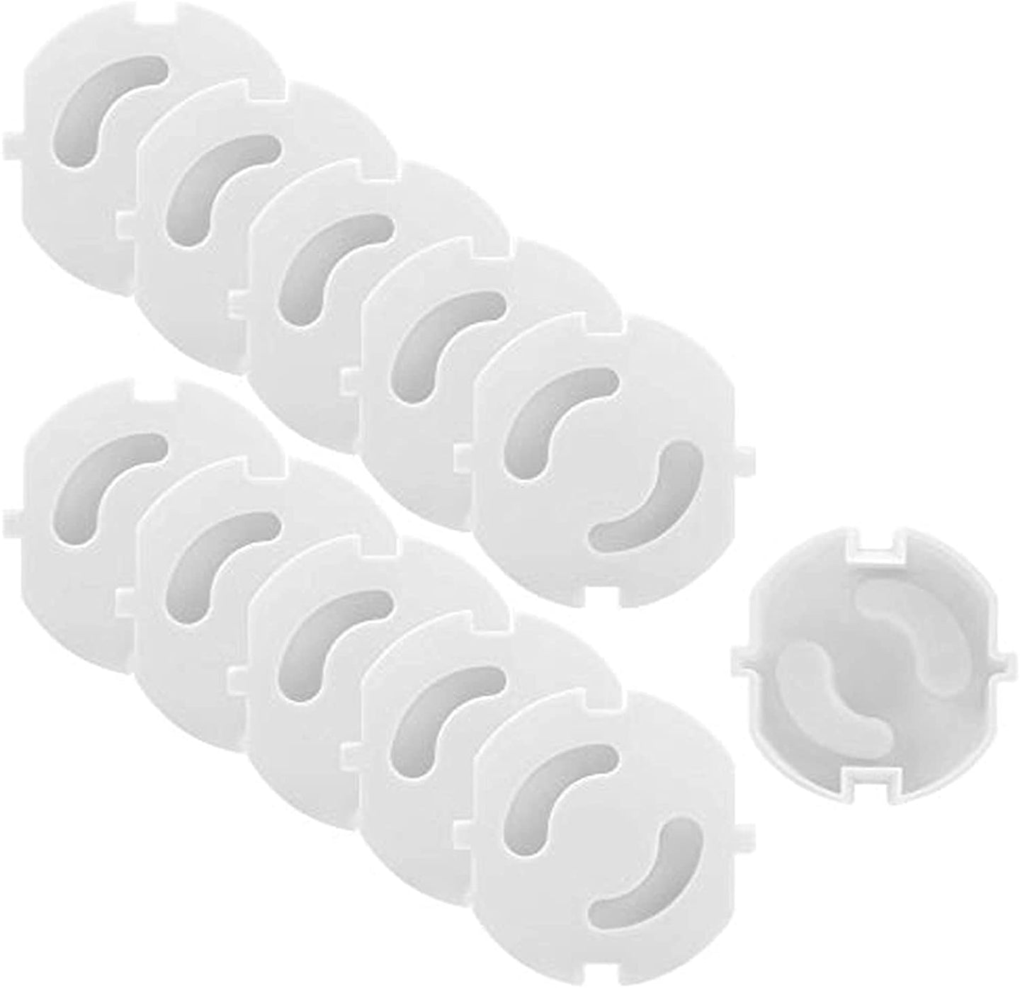 Intirilife Steckdosen Abdeckung in WEISS - 3.7 x 3 cm - 20er Set Steckdosenschutz ohne Kleben für besseren Schutz - Steckdosensicherung ohne Kleber