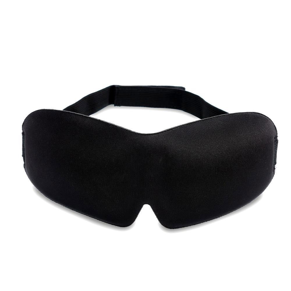 Intirilife Augenmaske in SCHWARZ - 26 x 9 x 2 cm - Ergonomisch Vorgeformte Unisex Schlafmaske für erholsamen Schlaf - Passgenau auf der Nase und mehr Platzfreiheit für Augen und Wimpern