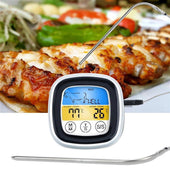 Lade das Bild in den Galerie-Viewer, Intirilife Barbecue Thermometer in WEISS - 7 x 7 cm - Digitales BBQ Thermometer mit Timer zum Grillen und Kochen - Elektronisches Temperaturmessgerät Grillthermometer
