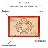 Lade das Bild in den Galerie-Viewer, Intirilife wiederverwendbare Silikon Backmatte in Rot-Braun mit 40 x 60 cm Größe - Backmatte Kochutensil Backunterlage Teigrollmatte
