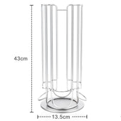 Lade das Bild in den Galerie-Viewer, Intirilife Kaffeekapsel Halterung für 32 Kapseln aus Metal in Chrom-Optik - 43 x 13.5 cm - Kompatibel mit Dolce Gusto Kapseln - Aufbewahrung 360 Grad drehbar
