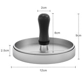 Lade das Bild in den Galerie-Viewer, Intirilife Hamburger Presse in Grau mit 12 cm Durchmesser - Burger Presse Patty Maker BBQ Presse zum Grillen Campen für Zuhause und Caterer
