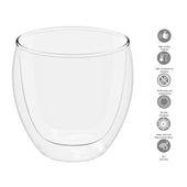 Lade das Bild in den Galerie-Viewer, Intirilife 4x doppelwandiges transparentes Espressoglas - 80 ml Füllmenge - Kaffeeglas Teeglas Thermoglas Dekoglas
