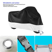 Lade das Bild in den Galerie-Viewer, Intirilife XXL Outdoor Motorradabdeckung Abdeckplane in Silber - Schwarz - Größe 245 x 105 x 125 cm - Zum Schutz für Zweiradvehikel bei jeder Wetterlage
