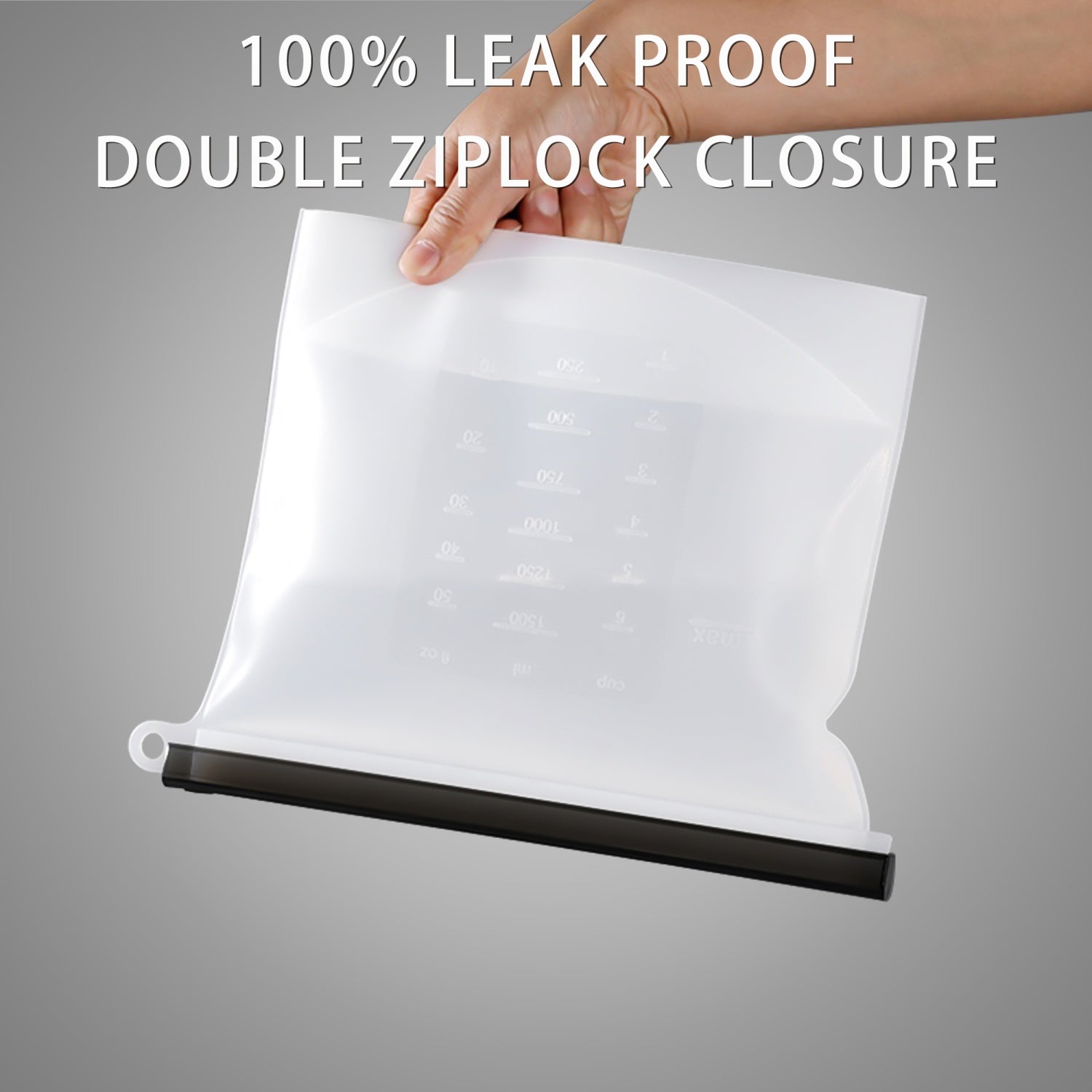 Intirilife 4x Lebensmittelbeutel aus Silikon mit 1L Füllmenge in mehreren Farben - 24 x 19 x 3 cm - Wiederverwendbar mit Zip Verschluss spülmaschinengeeignet Hält Ihre Lebensmittel länger frisch