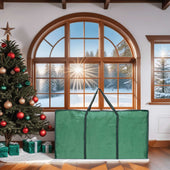 Lade das Bild in den Galerie-Viewer, Intirilife Tannenbaumhülle Aufbewahrungstasche Tragetasche in Grün - 135 x 34 x 68 cm - Christbaum Weihnachtsbaum Tasche Hülle zum Transportieren und Aufbewahren von Weihnachtsbäumen und vielem mehr
