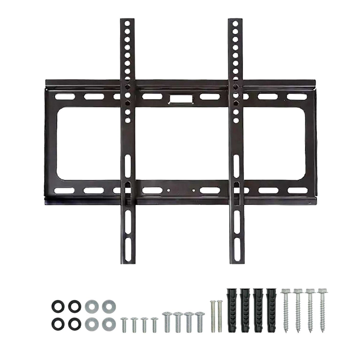 Intirilife TV Wandhalterung aus Edelstahl - 46 x 42.7 x 2.3 cm Größe - VESA 200 x 200 mm bis 400 x 400 mm - Max. Belastbarkeit 50 Kg - Fernsehhalterung passend für meisten 26 - 65 Zoll Fernseher