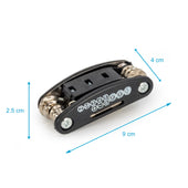 Lade das Bild in den Galerie-Viewer, Intirilife 16 in 1 Reparaturwerkzeug für Fahrrad aus Stahl in Schwarz - 9 x 4 x 2.5 cm - Multitool Werkzeug für unterwegs Fahrradwerkzeug Zubehör klein und handlich
