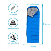 Lade das Bild in den Galerie-Viewer, Intirilife Schlafsack geeignet für 0 - 5 Grad aus blauem Polyester - 210 x 70 cm - Hüttenschlafsack mit Tasche für Outdoor Aktivitäten Camping Rucksackreisen Wandern für Erwachsene und Kinder
