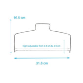 Lade das Bild in den Galerie-Viewer, Intirilife Tortenschneider Kuchenschneider aus Edelstahl - 31.8 x 16.5 cm - Tortenbodenschneider mit 2 gezahnten verstellbaren Schneiddrähten Tortenbodenteiler zum Zerteilen von Torten und Kuchen
