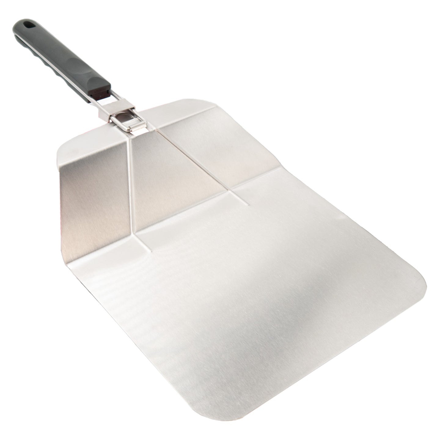 Intirilife Pizzaschieber aus Edelstahl - 53.5 x 24.5 x 6.5 cm - Faltbare Pizzaschaufel mit klappbarem Griff aus rostfreiem Stahl für Pizzastein Grill oder Ofen Pizzaheber kompakt verstaubar