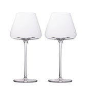 Lade das Bild in den Galerie-Viewer, Intirilife 2x Wein Glas mit modernem Design - 600 ml Füllmenge - Rotwein Glas Kelch Spülmaschinenfest Kristallglas stoßfest
