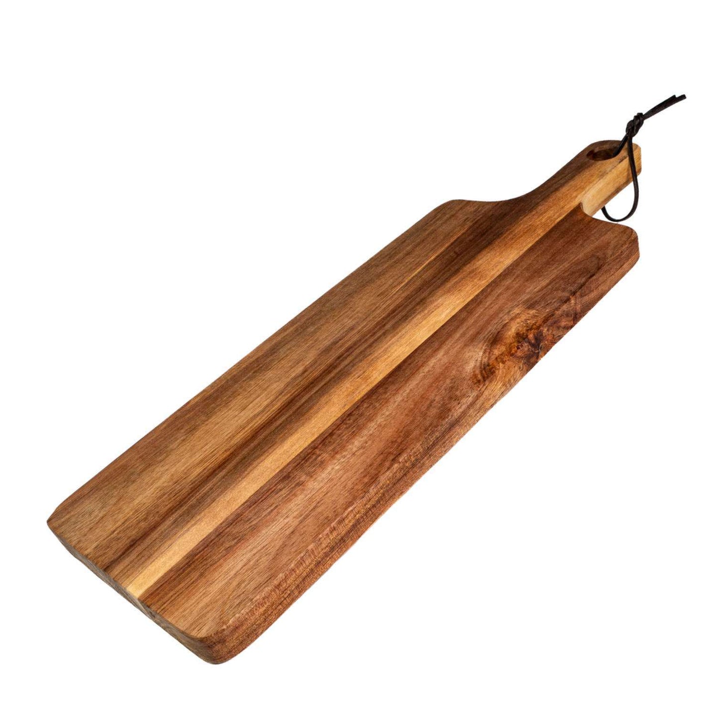 Intirilife Schneidebrett aus Holz - Gesamtgröße 43 x 15 x 1.8 cm - Schneidefläche 33 x 15 cm - Küchenbrett für Fleisch Käse Charcuterie Brot Gemüse Servierbrett Tranchierbrett Hackbrett